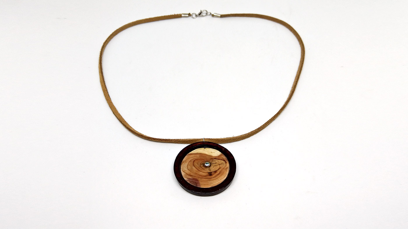 156 Fisch gefangen Anhänger, Eibe Redwoodring