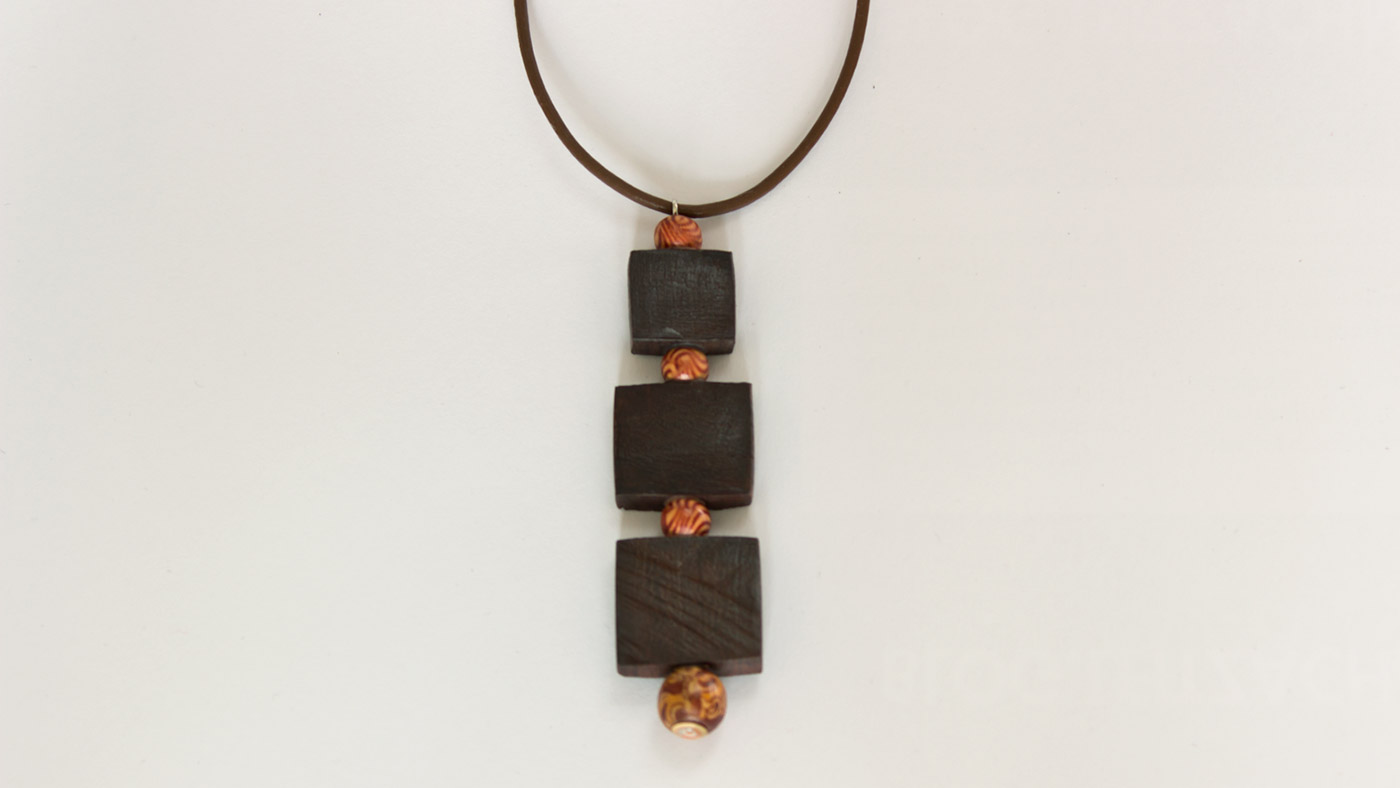 Anhänger, Kameldorn/Holzperlen