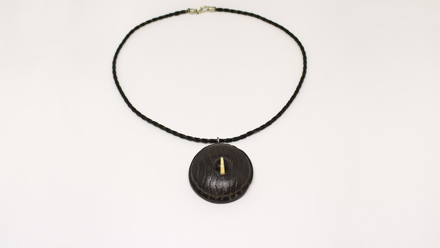 Anhänger, Mooreiche/Hornperle